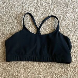 Athleta Girl size 12 Large black strappy sports bra